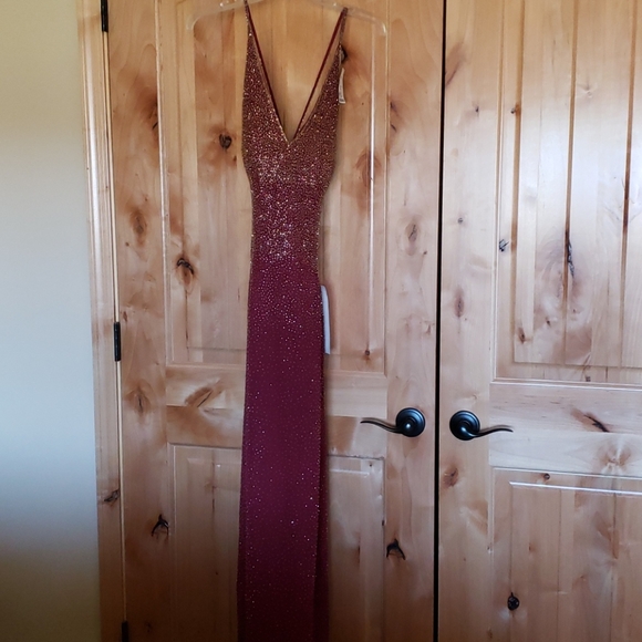 Laurence Kazar Dresses & Skirts - Gold studded backless formal dress/gown - NWT